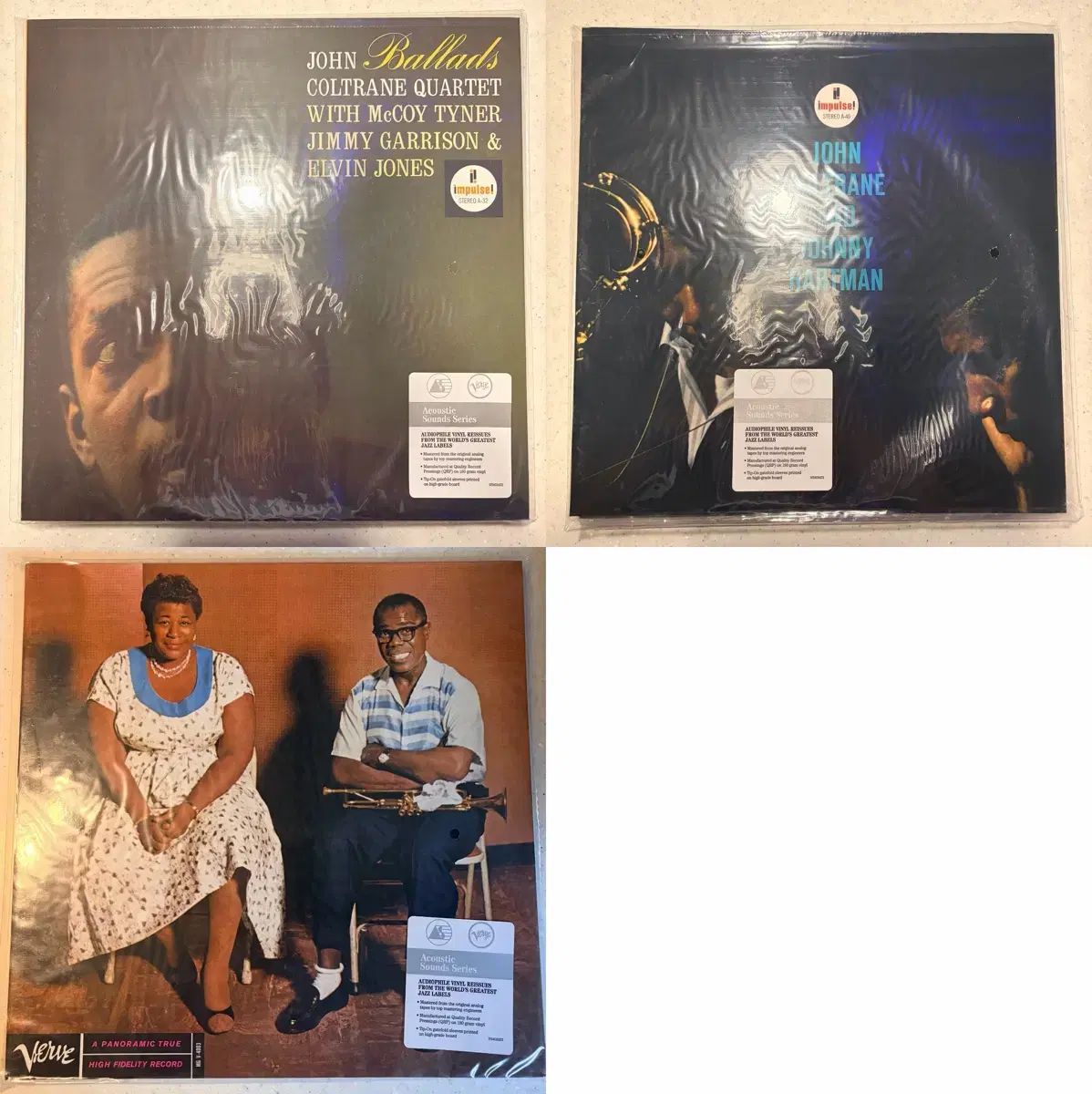 (一括／個別／新品) ジャズ LP 3 종(アコースティック) ー 高品質 再リリース版