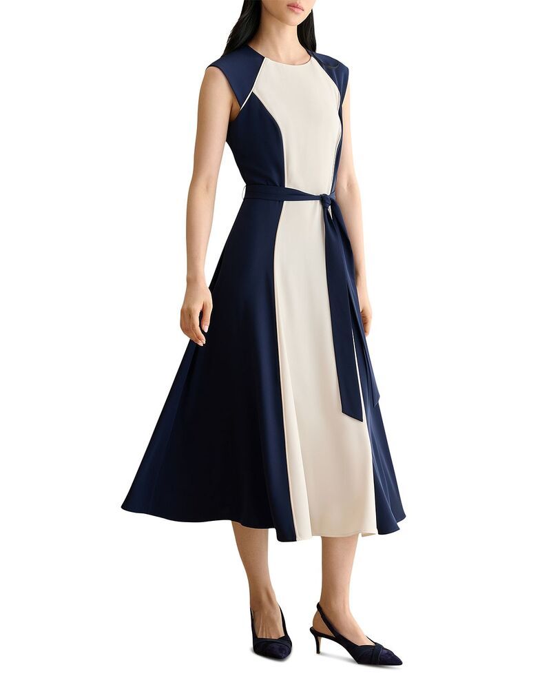 ホッブスロンドン レディース トップス ワンピース HOBBS LONDON Andrea Color Blockedress Navy Cream クリーム 53,280円