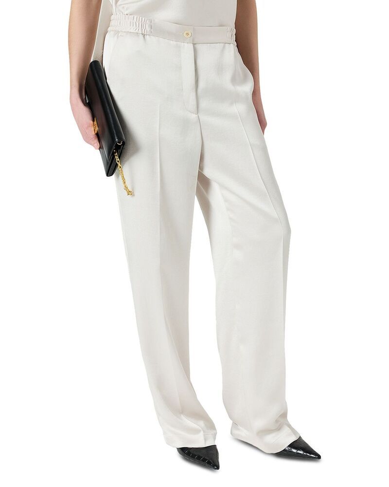 ジェラルド・ダレル レディース ボトムス カジュアルパンツ サテン Gerardarel Amelya Satin Pants Ecru エクリュ