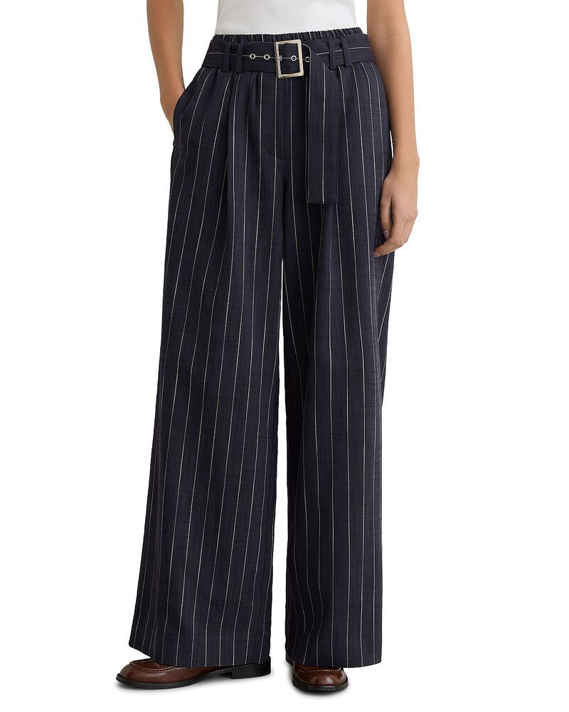 レイス レディース ボトムス カジュアルパンツ REISS Rae Trousers Navy ネイビー