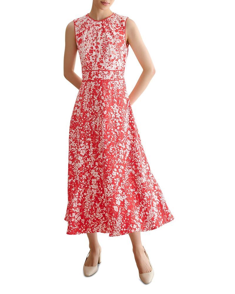 ホッブスロンドン レディース トップス ワンピース HOBBS LONDON Maddie Dress Red Ivory アイボリー