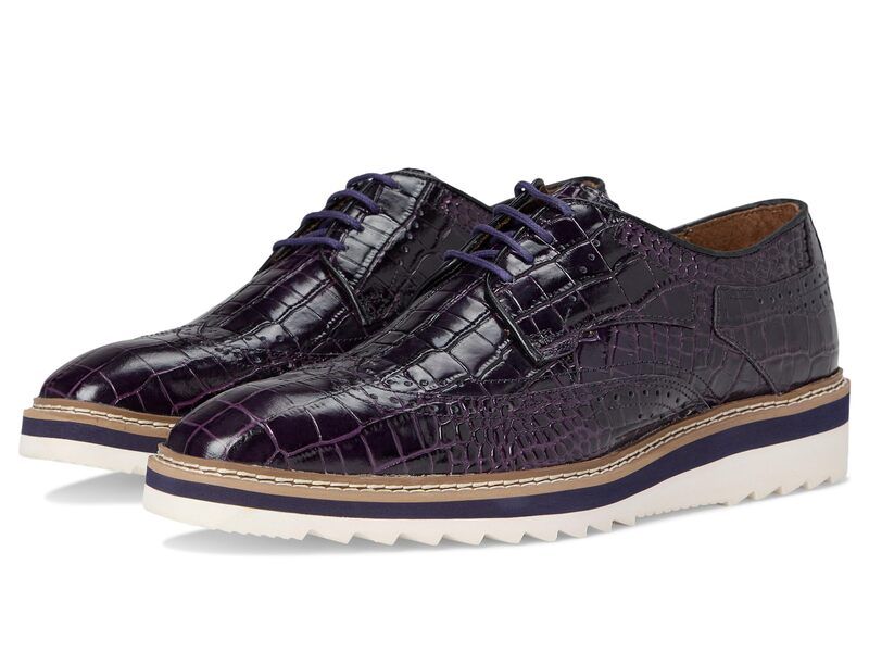 ステイシーアダムス メンズ シューズ オックスフォード ウィングチップ Stacy Adams Alario Wingtip Oxford Purple パープル