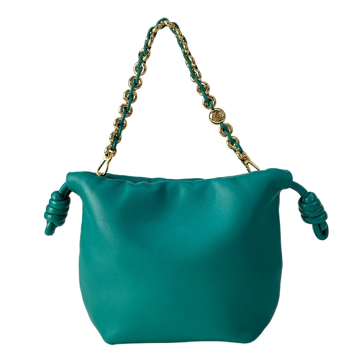 ロエベ ラムスキン ハンドバッグ チェーンハンドル LOEWE(ロエベ) ハンドバッグ フラメンコパース ミニ グリーン チェーン