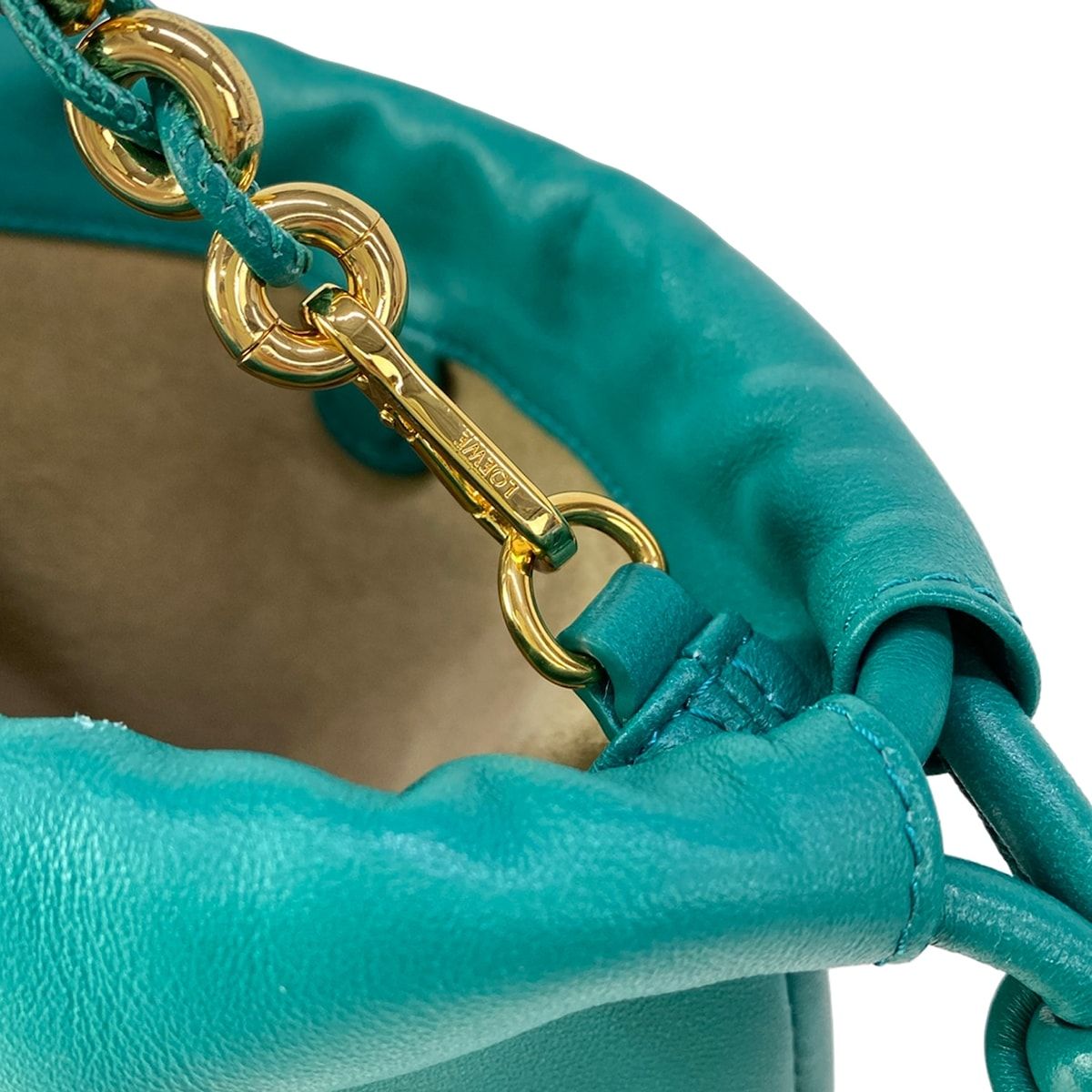 ロエベ ラムスキン ハンドバッグ チェーンハンドル LOEWE(ロエベ) ハンドバッグ フラメンコパース ミニ グリーン チェーン