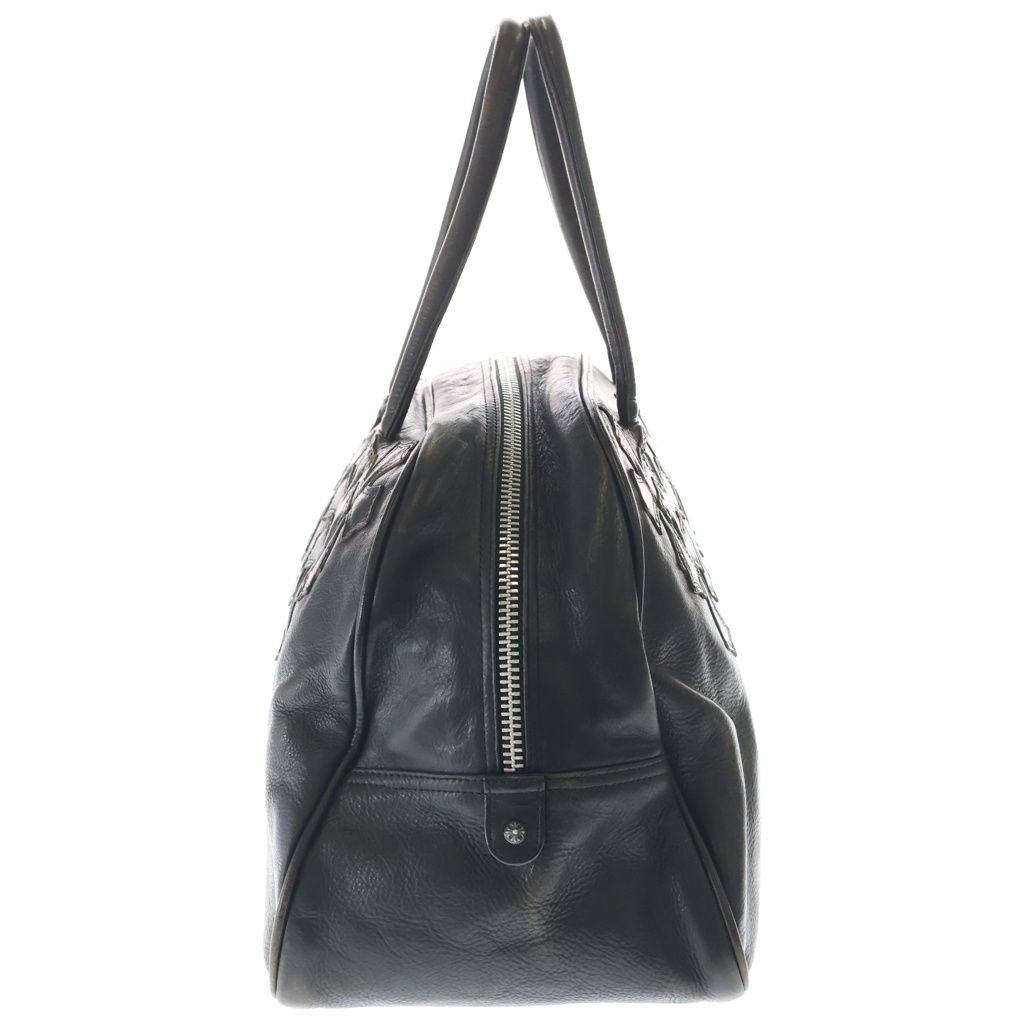 クロムハーツGYM MDジムバックフレアパッチレザーハンドバッグブラック CHROME HEARTS (クロムハーツ) OLD GYM MD ジムバッグ レザークロス