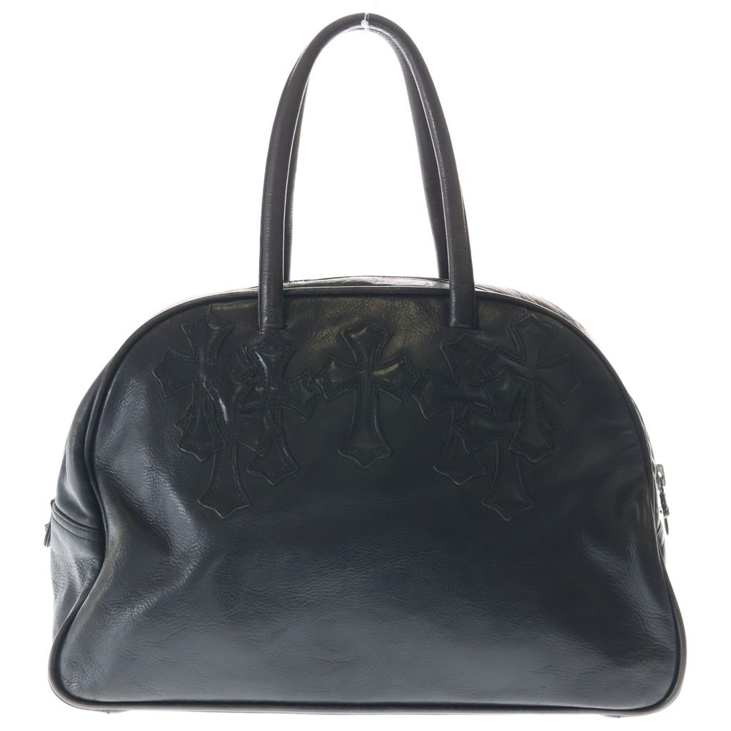 クロムハーツGYM MDジムバックフレアパッチレザーハンドバッグブラック CHROME HEARTS (クロムハーツ) OLD GYM MD ジムバッグ レザークロス