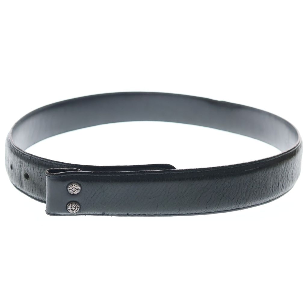 CHROME HEARTS (クロムハーツ) 1.5 STRAP 1.5インチ ホースシューリベッツ レザーベルトストラップ ブラック