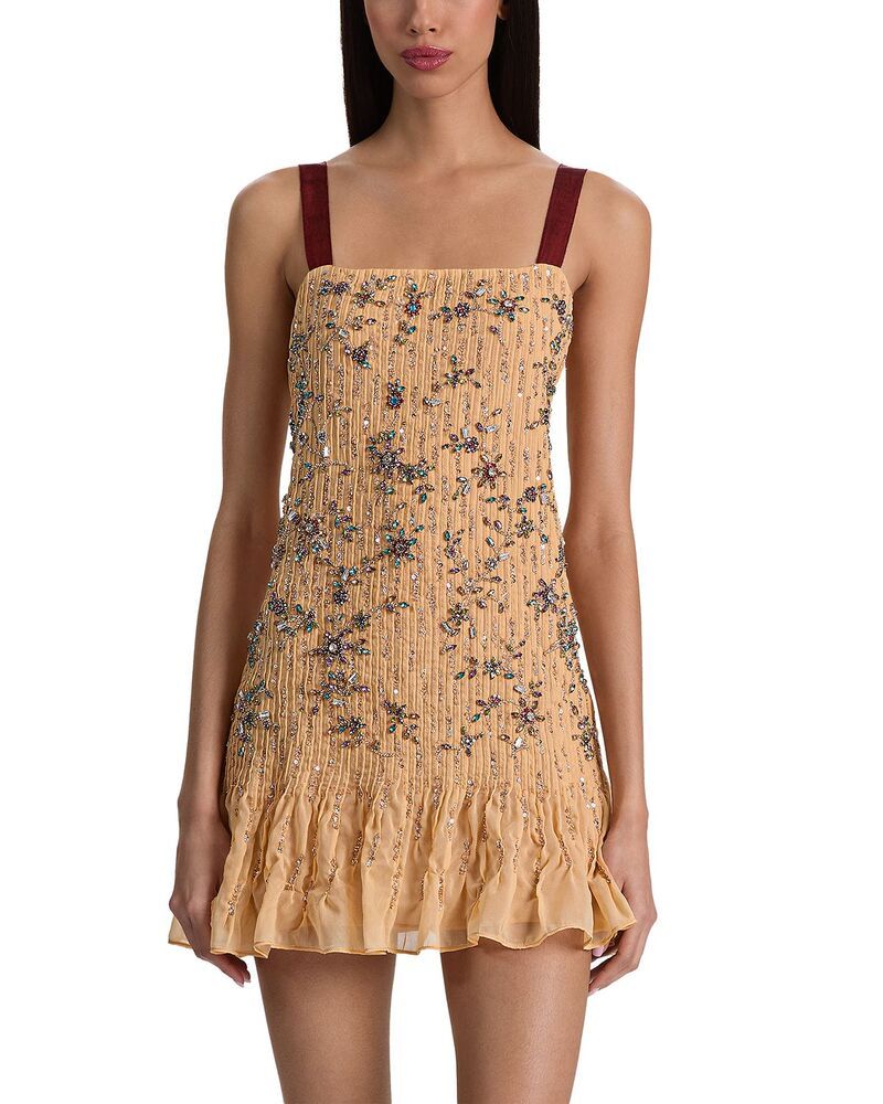 アリスアンドオリビア レディース トップス ワンピース Alice and Olivia Linnea Embellishedress Light Peach ピーチ