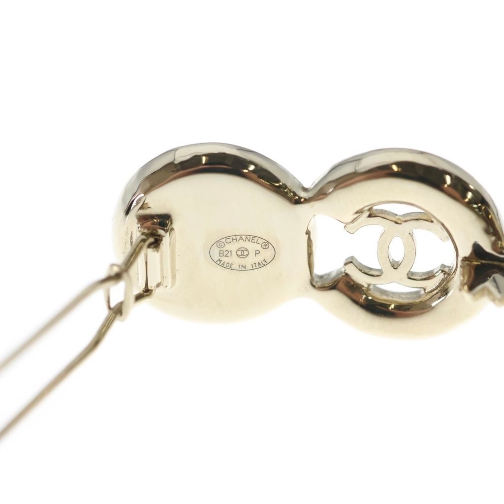 CHANEL シャネル B21P パール バレッタ ゴールド CHANEL (シャネル) ココマーク バレッタ ヘアクリップ パール ホワイト