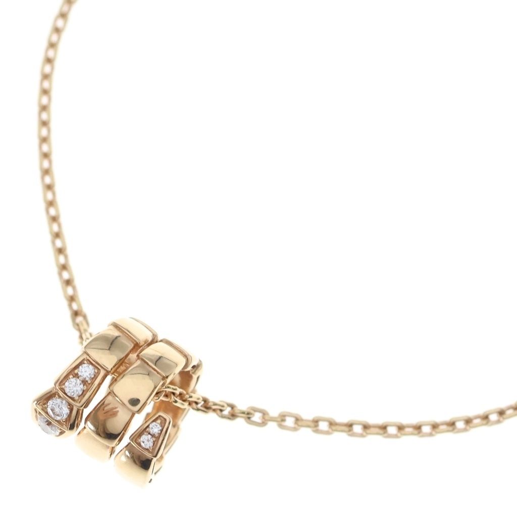 BVLGARI (ブルガリ) セルペンティ ヴァイパー ダイヤネックレス ペンダント チェーン ピンクゴールド Au750PG