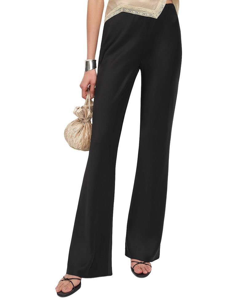 リフォーメーション レディース ボトムス カジュアルパンツ サテン Reformation Gale Satin Mid Rise Bias Pants Black ブラック