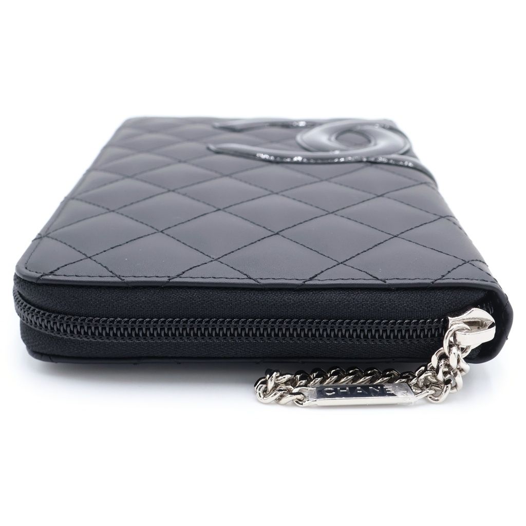 CHANEL シルバー ブラック 長財布 CHANEL (シャネル) カンボン オーガナイザー ロングウォレット 長財布