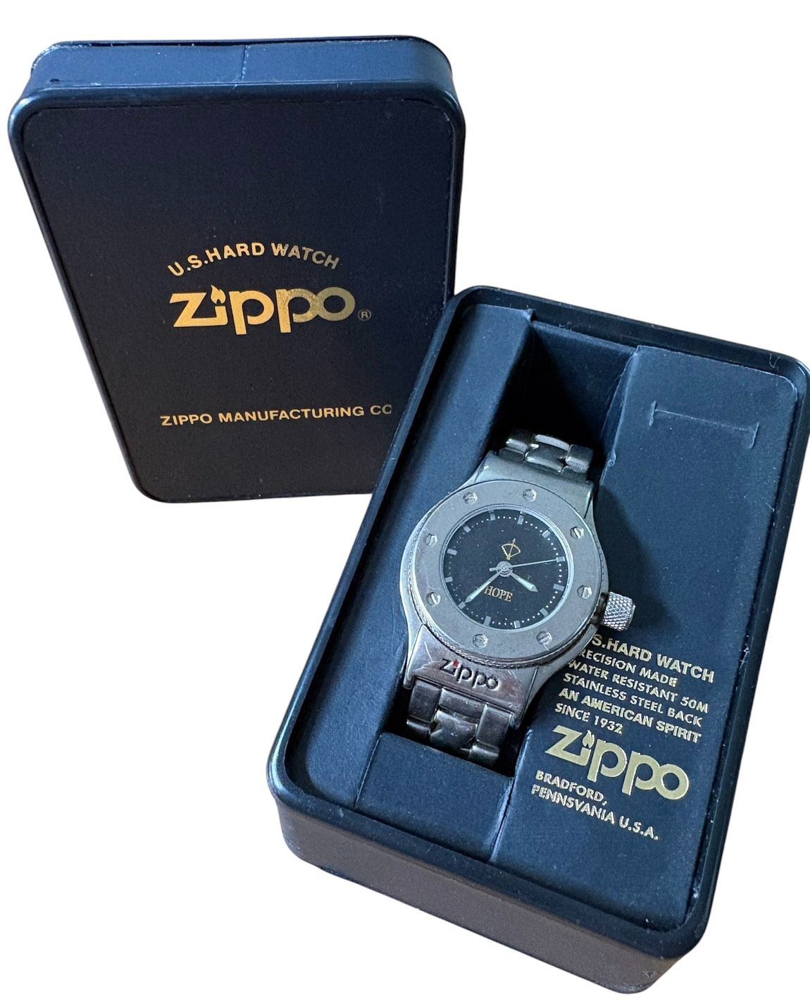 ★【腕時計】不動　ZIPPO×HOPEコラボ　腕時計　ケース付き　クォーツ