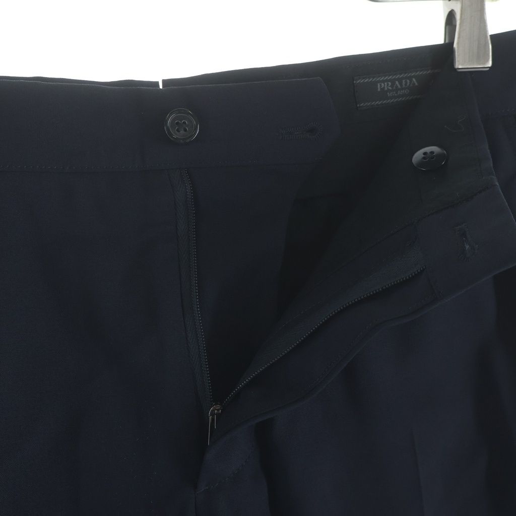 PRADA (プラダ) PANTALONE ウールショートパンツ ネイビー SPE22