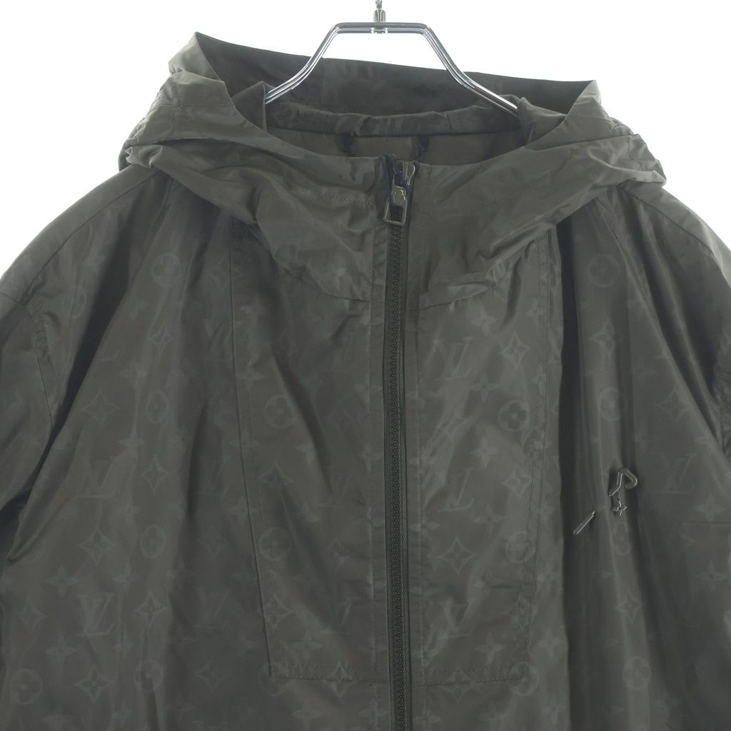 LOUIS VUITTON ルイヴィトン 23AW モノグラム ミッドレングス ウィンドブレーカー ブラック #48 RM232Q ON5 HNK48W LOUIS VUITTON (ルイヴィトン) 23AW モノグラム ミッドレングス
