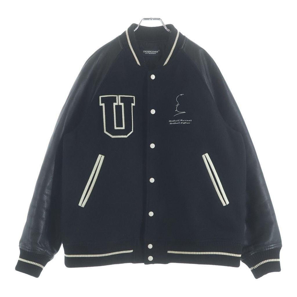 UNDERCOVER (アンダーカバー) 22AW HITCHCOCK FACE ヒッチコックフェイス スタジアムジャケット ブラック UC2B4203