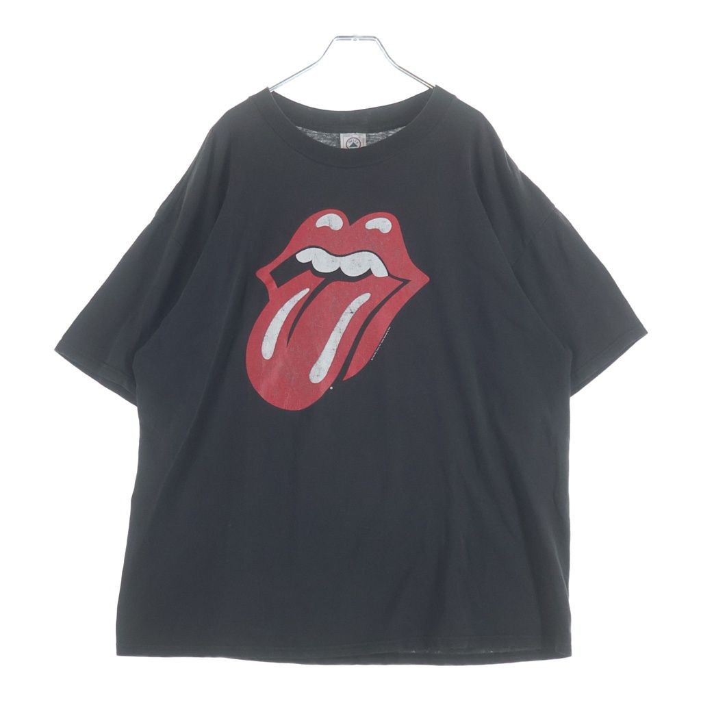 VINTAGE (ヴィンテージ) 90S THE ROLLING STONES TONGUE PRINT TEE ローリングストーンズ タン 片面プリント半袖カットソーTシャツ ブラック