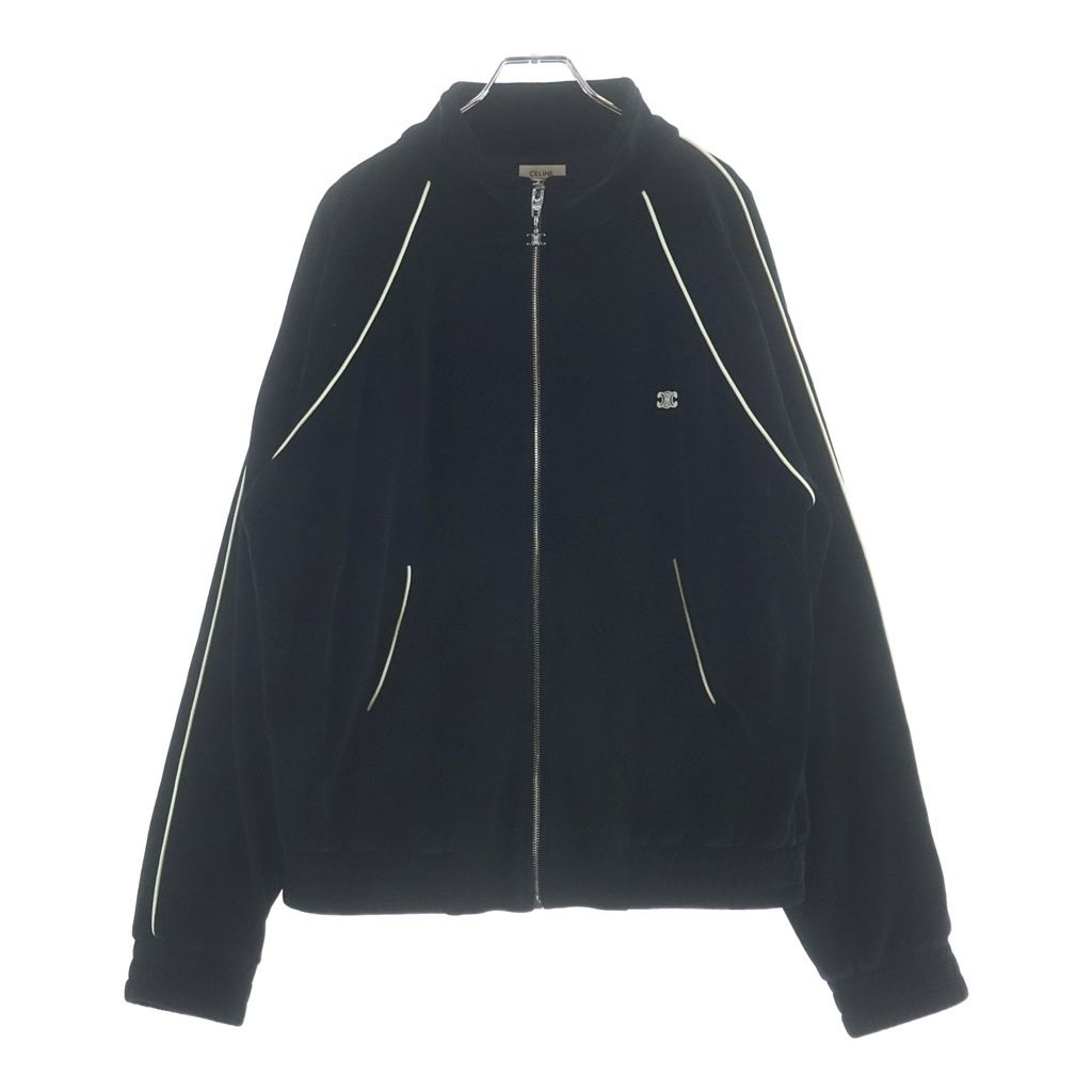 CELINE (セリーヌ) トリオンフ ツアーベルベット トラックジャケット ブラック RV029748Q.38AW