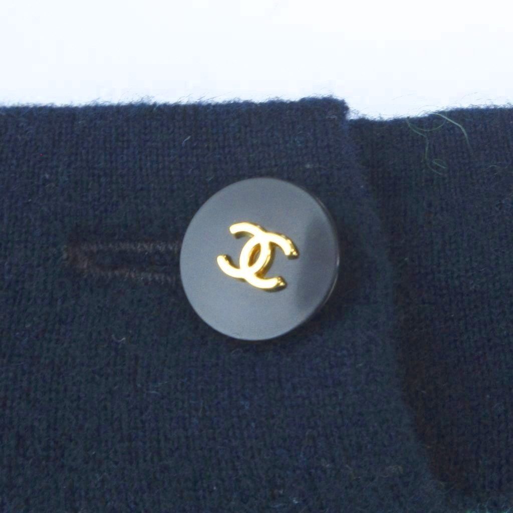 シャネル CHANEL ヴィンテージ カシミヤ100％ 半袖 ニット カットソー 