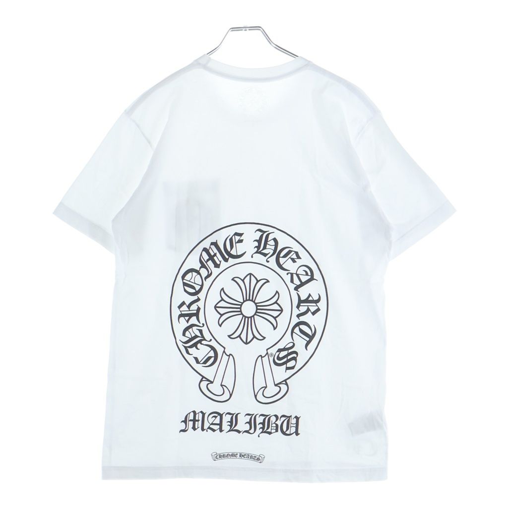 CHROME HEARTS (クロムハーツ) CH T-SHIRT LTD MALIBU マリブ限定 ホースシュープリント 半袖Tシャツ ホワイト