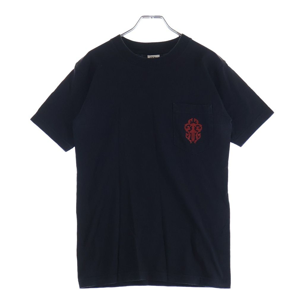 CHROME HEARTS (クロムハーツ) OLD S/S オールド 胸ヴァインダガーバックホースシュープリント半袖Tシャツ