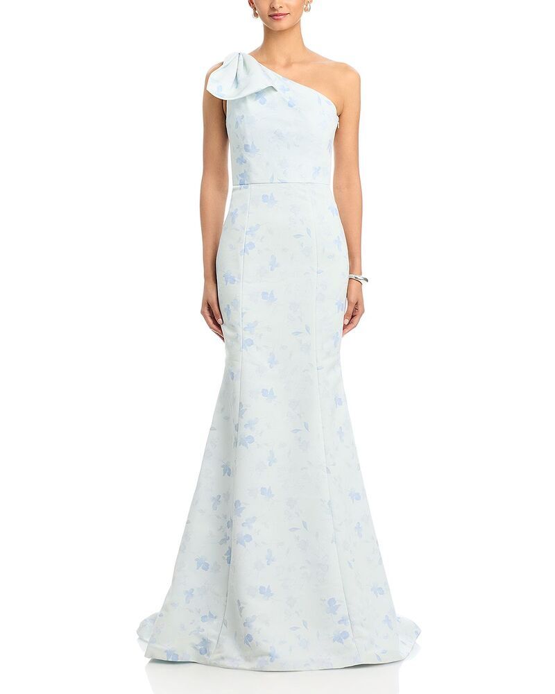 アムサール レディース トップス ワンピース Amsale Nerine One Shoulder Dress Ice