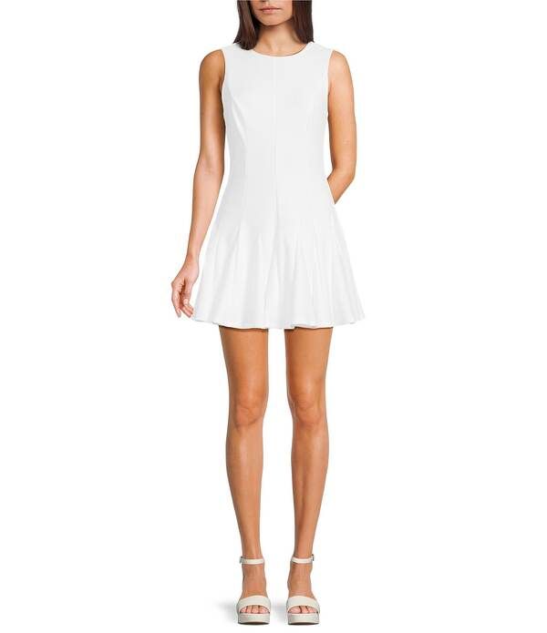 ビーダーリン レディース トップス ワンピース ノースリーブ B Darlin Godet Inset Scoop Neck Sleeveless FitAndFlare Dress OffWhite