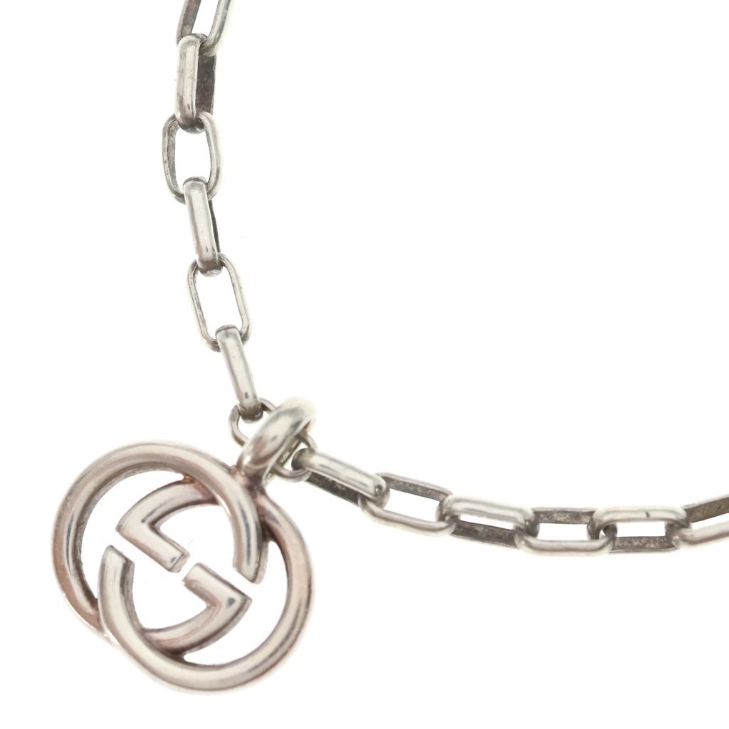 GUCCI (グッチ) インターロッキングG ネックレス ペンダント チェーン シルバー Ag925