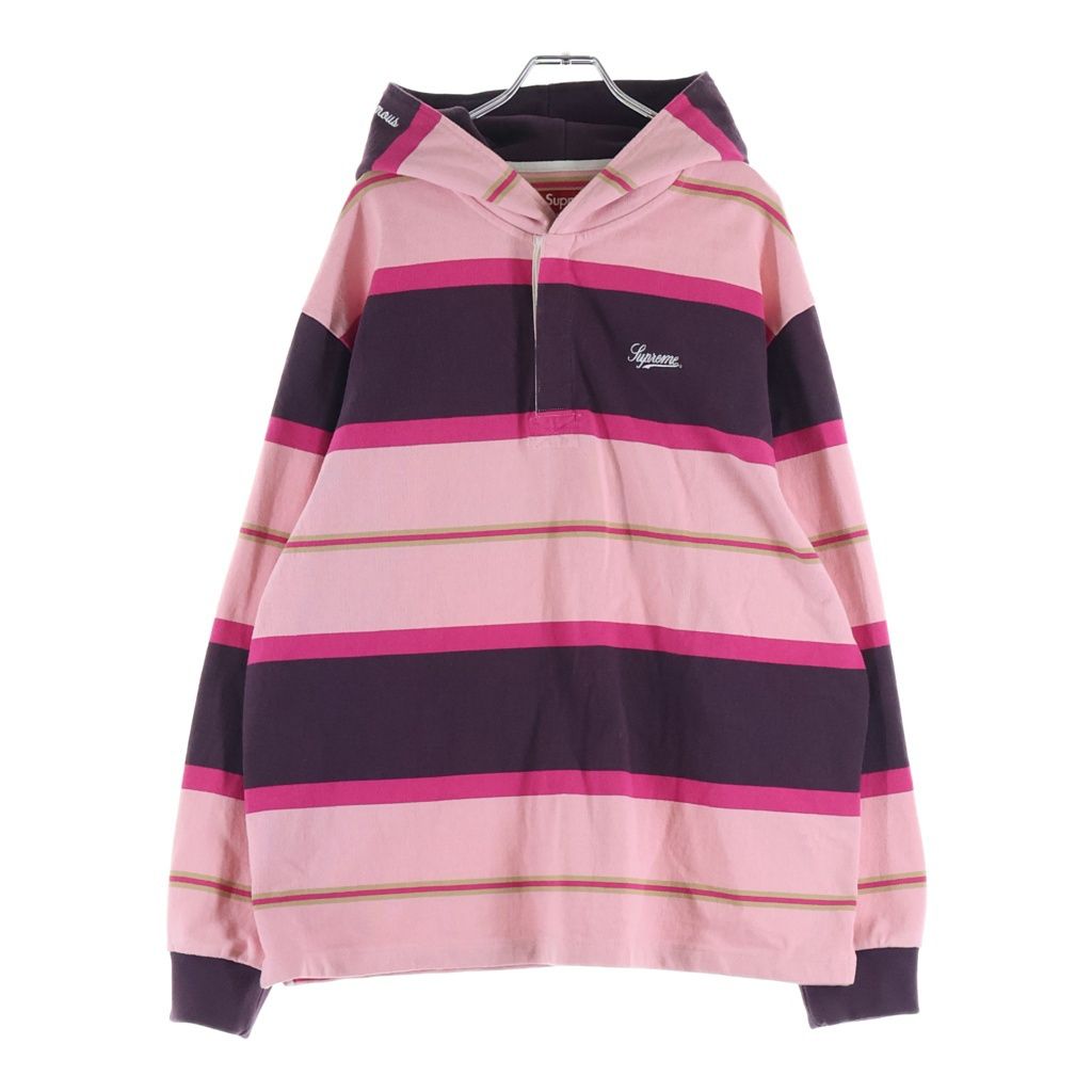 SUPREME (シュプリーム) 24AW Hooded Rugby フード付き ラガーシャツ