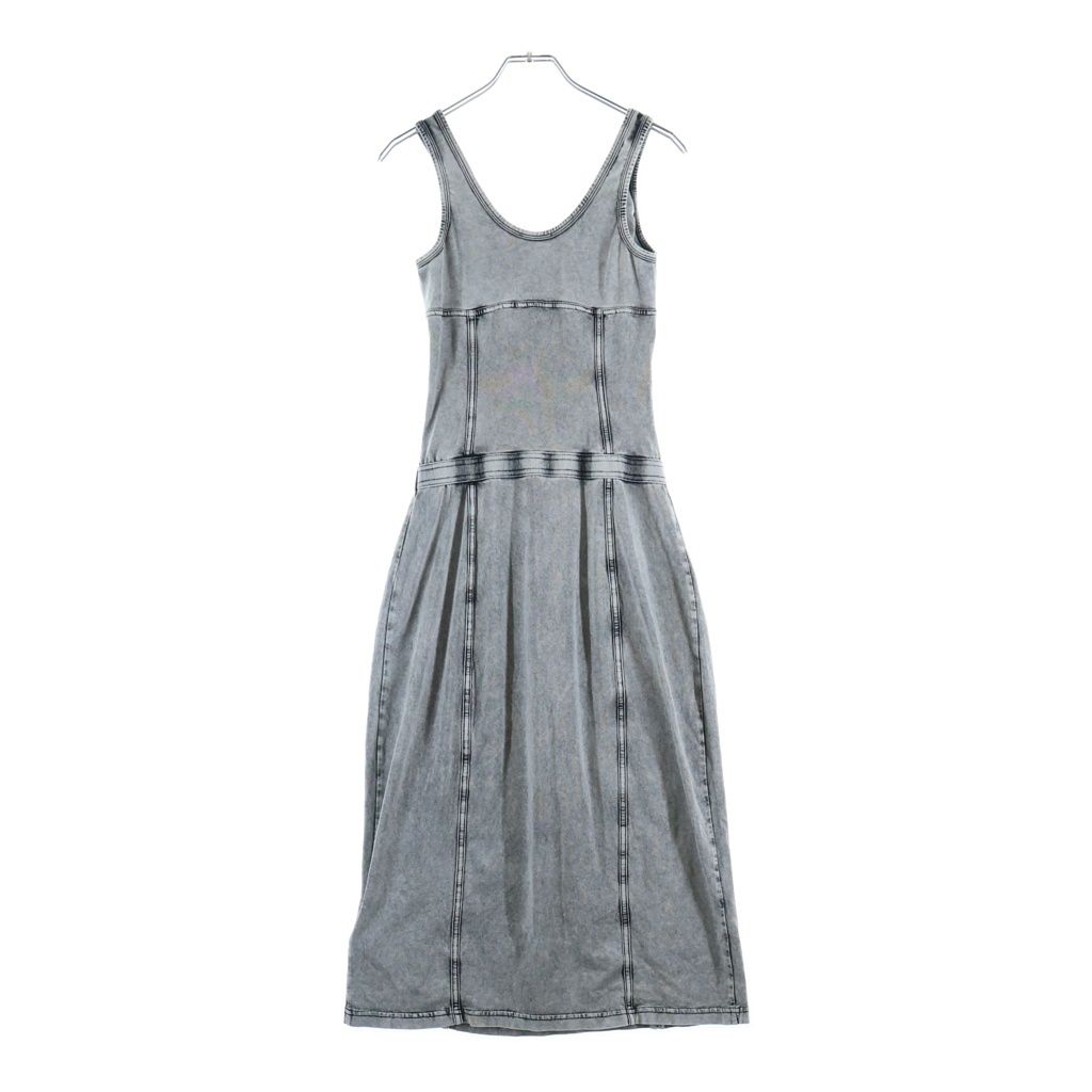DIESEL ノースリーブワンピース グレー S DIESEL (ディーゼル) D-INNY ABITO ノースリーブ ワンピース ドレス