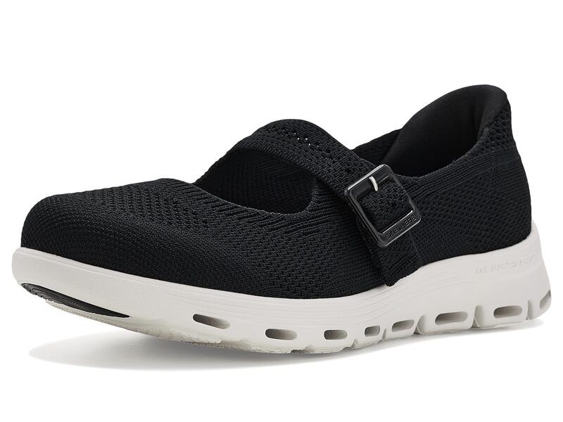 スケッチャーズ レディース シューズ スニーカー SKECHERS Hands Free Slipins OnTheGo GlideStep Serene Mary Jane BlackWhite ホ
