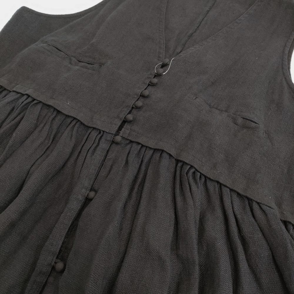 美品2024AWnest Robe ヘビーリネン×メッシュリネンジレワンピース nest Robe ヘビーリネン×メッシュリネンジレワンピース 01243-1067