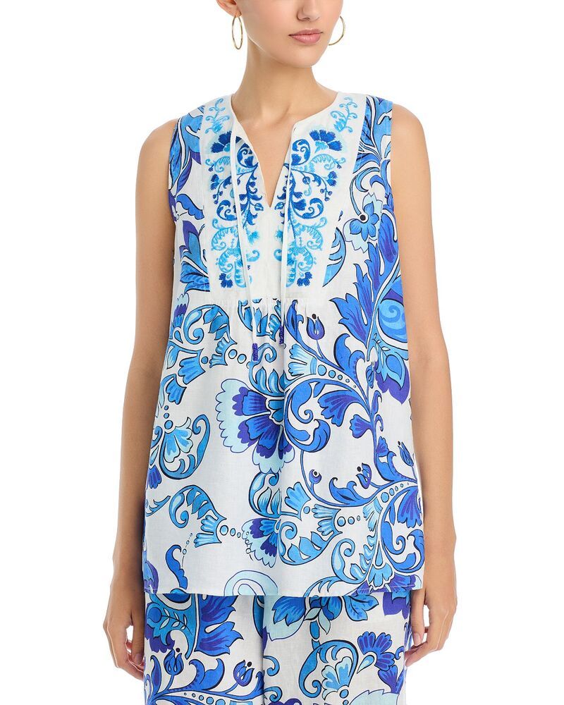 ジョニーワズ レディース トップス シャツ リネン Johnny Was Naidda Linen Tunic Naidda