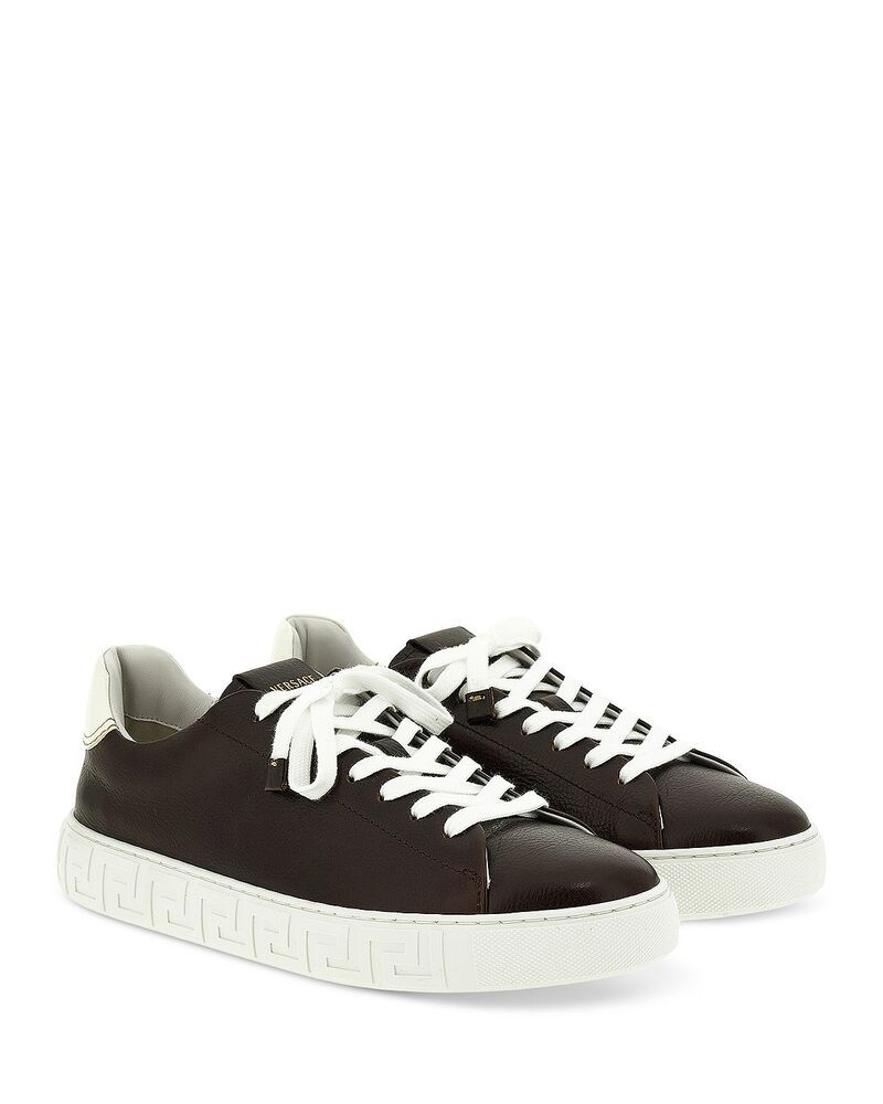 ヴェルサーチ メンズ シューズ スニーカー レザー Versace Mens Leather Sneakers Tortara White ホワイト