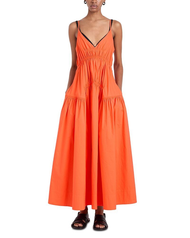 プロエンザ スクーラー レディース トップス ワンピース Proenza Schouler White Label Michelyn Poplin Dress Orange オレンジ