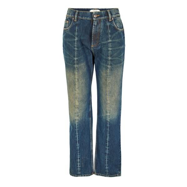 ヴェルサーチ レディース ボトムス デニムパンツ スリムフィット ジーンズ Versace Womens Dirty Wash Slim Fit Jeans Blue Brown ブルー 117,900円