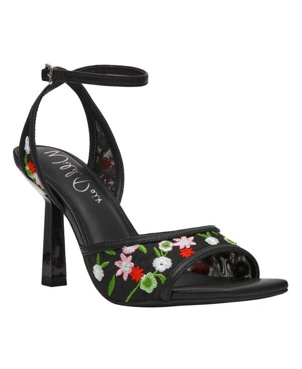 ワイルド ペアー レディース シューズ サンダル 刺繍 ヒール Wild Pair Erynn Dress Embroidered Higheel Sandals Black Floral Mesh