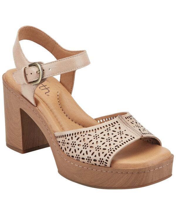 アース レディース シューズ サンダル プラットフォーム レザー ヒール Earth Womens Quinty Leather Platform Block Heel Dressandalsand