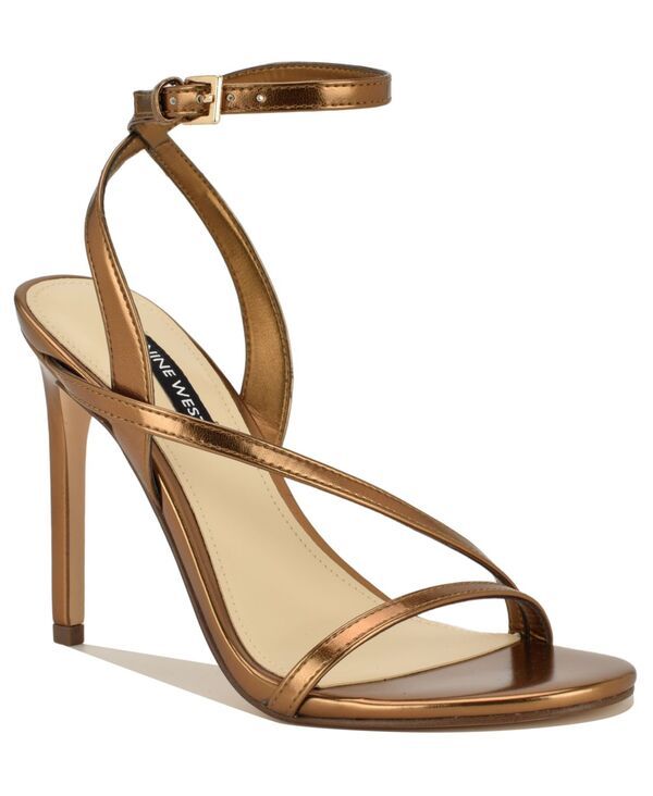 ナインウェスト レディース シューズ サンダル Nine West Womens Miorla Strappy High Stiletto Dressandals Dark Gold ゴールド
