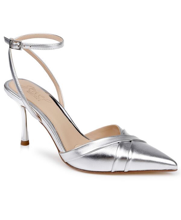 ジュウェルダグレイミシュカ レディース シューズ パンプス Jewel Badgley Mischka Womens Parklyn Pointed Toevening Pumpsilver Meta