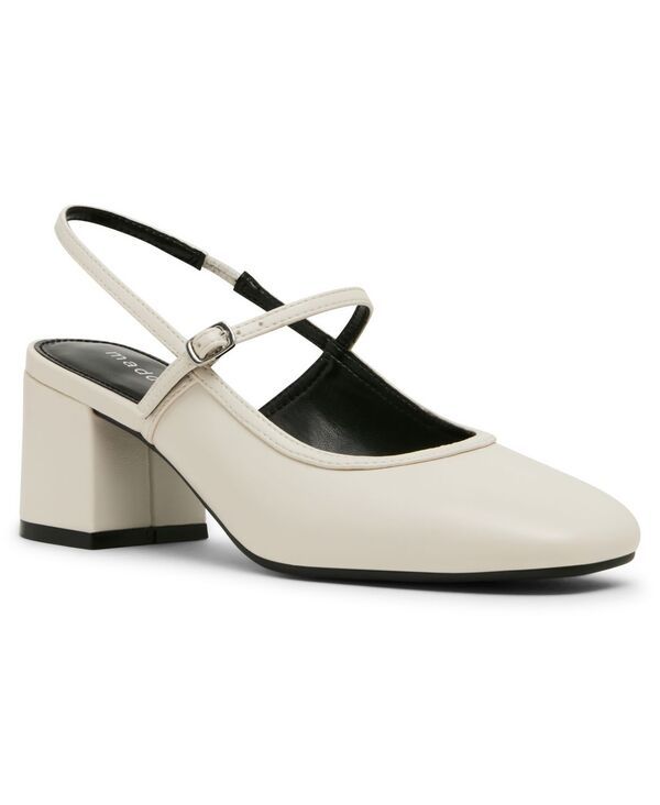 マッデンガール レディース シューズ パンプス Madden Girl Womens East Slingback Mary Jane Pumps Bone Smooth