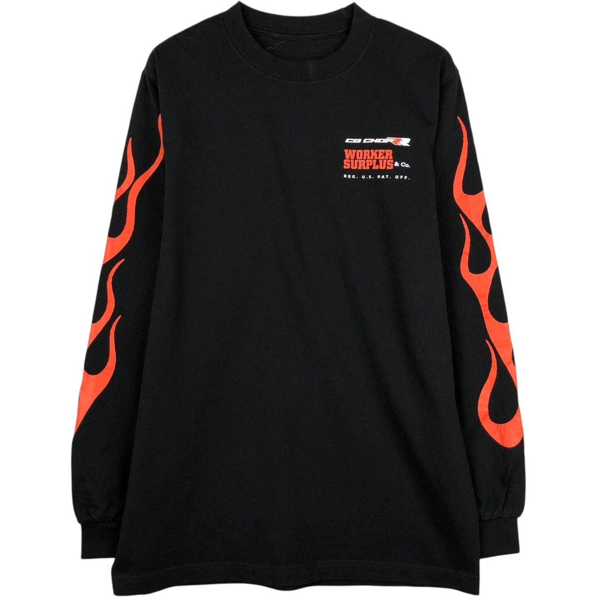古着 WORKER SURPLUS & Co. モーターサイクル ロングTシャツ ロンT メンズS相当/eaa653240