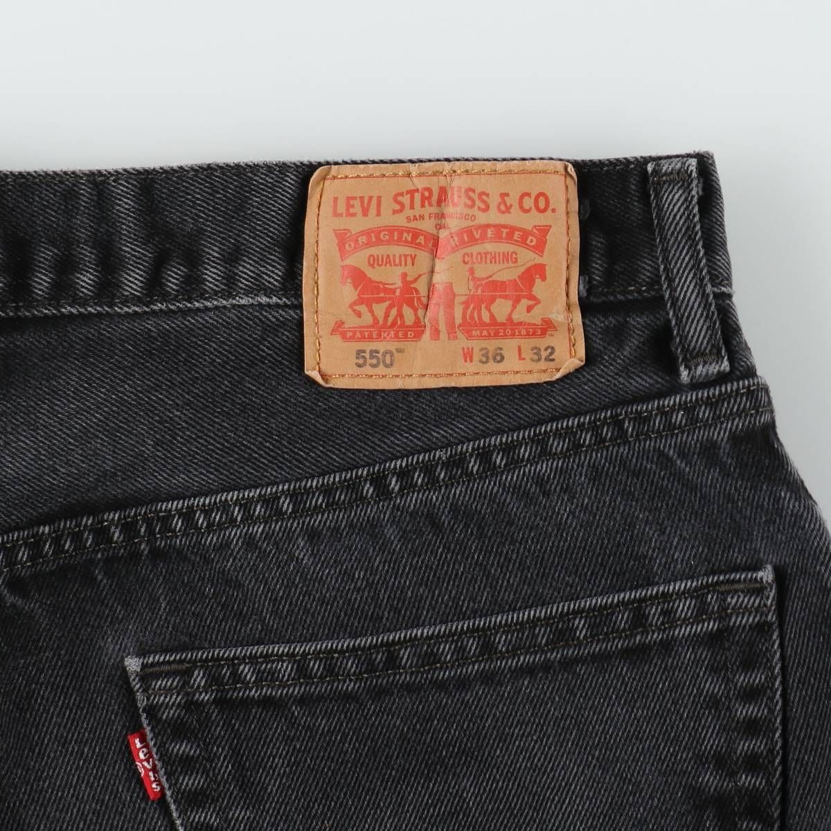 古着 リーバイス Levi's 550 ブラックデニム テーパードデニムパンツ