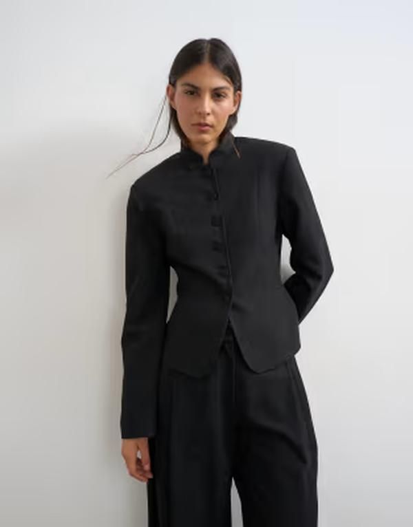 トップショップ レディース アウター ジャケット・ブルゾン Topshop drummer jacket part of a set Black ブラック