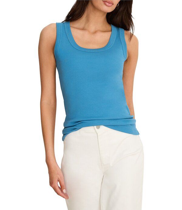ニックアンドゾー レディース トップス シャツ リブニット ノースリーブ ニット NIC ZOE Perfect Rib Knit Scoop Neck Sleeveless Tank Blue Ch