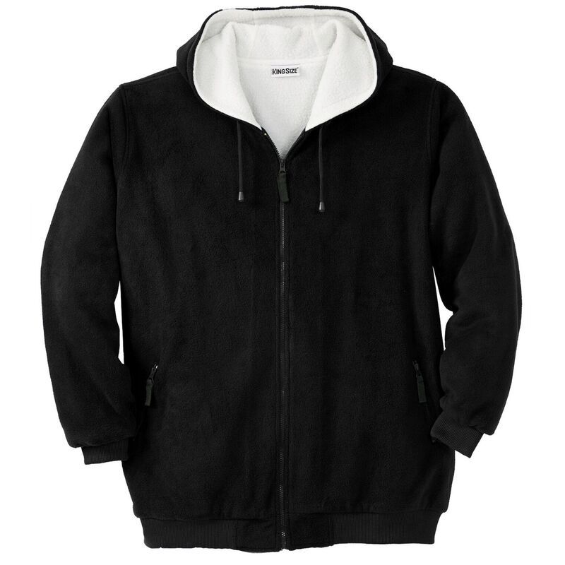 キングサイズ レディース トップス Tシャツ プラスサイズ トール フリース パーカー Kingsize Mens Big Tall Explorer Plush Fleece Hoodie Blac