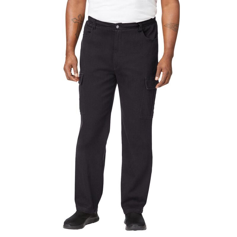 キングサイズ レディース ボトムス デニムパンツ リラックスフィット スウェットパンツ トール KingSize Mens Big Tall Relaxed Fit Cargo Denim Look