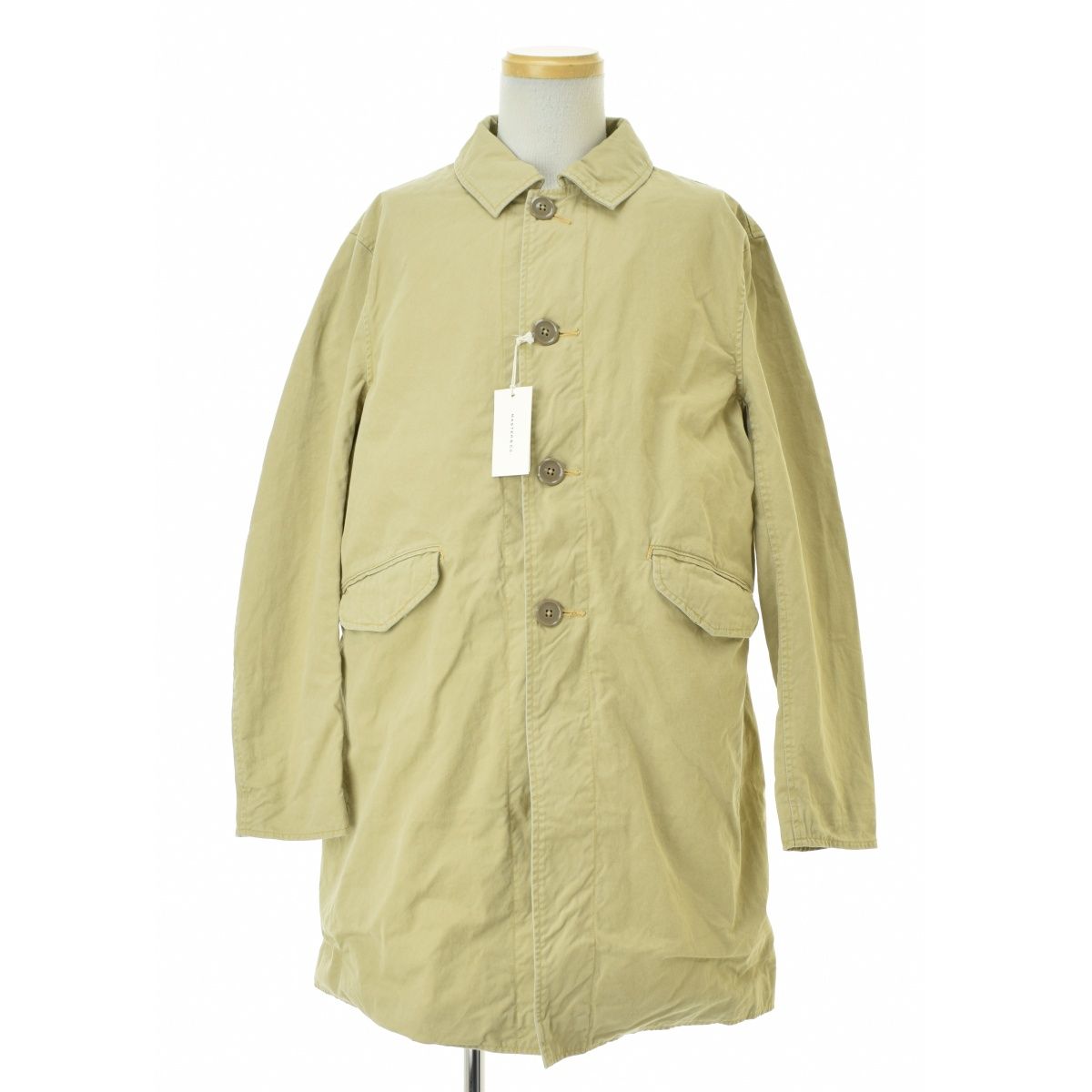 【MASTER&CO】ユニセックス ウォッシュドチノステンカラーコートコート MASTER&CO】ユニセックス ウォッシュドチノステンカラーコートコート