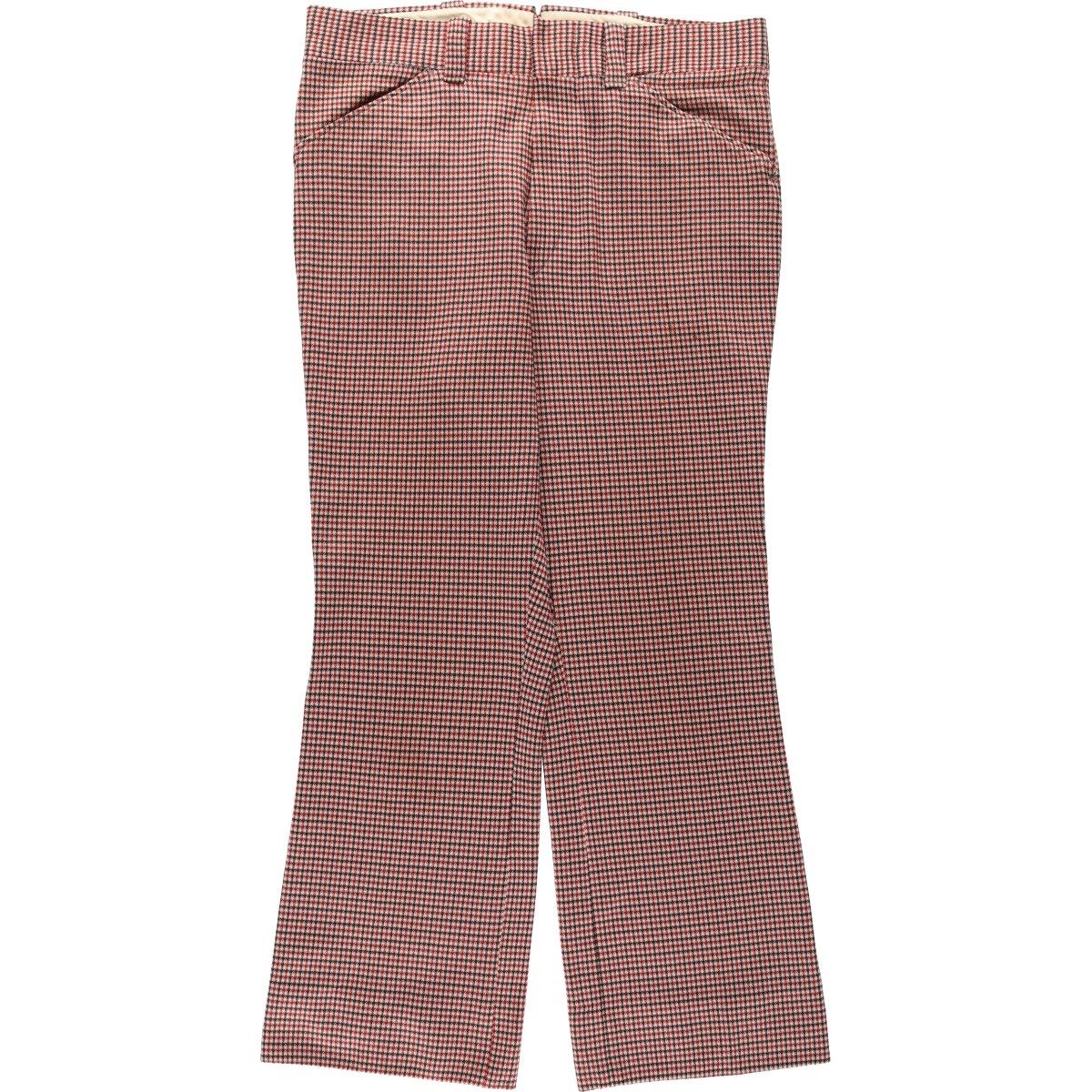 古着 チェック柄 フレアパンツ メンズw36相当 ヴィンテージ/eaa622165 8,628円