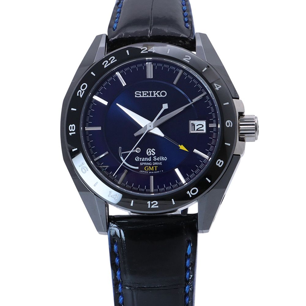 セイコー グランドセイコー スプリングドライブ GMT ブラックセラミックス SBGE039 SEIKO 腕時計 ディープブルー文字盤 274,455円
